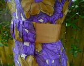 Floral Elegance...c.1950s Handmade Belted Dress