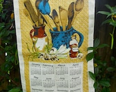 Utensils and Pitchers...1983 Fabric Wall Calendar