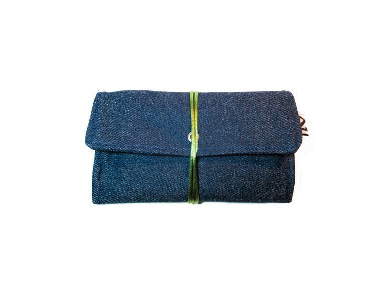 Tobacco pouch "Denim Green" / Fabric tobacco pouch