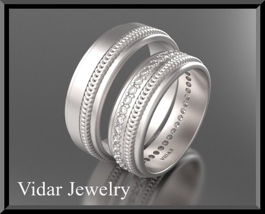 His and Hers 14K Matching Wedding Bands Set