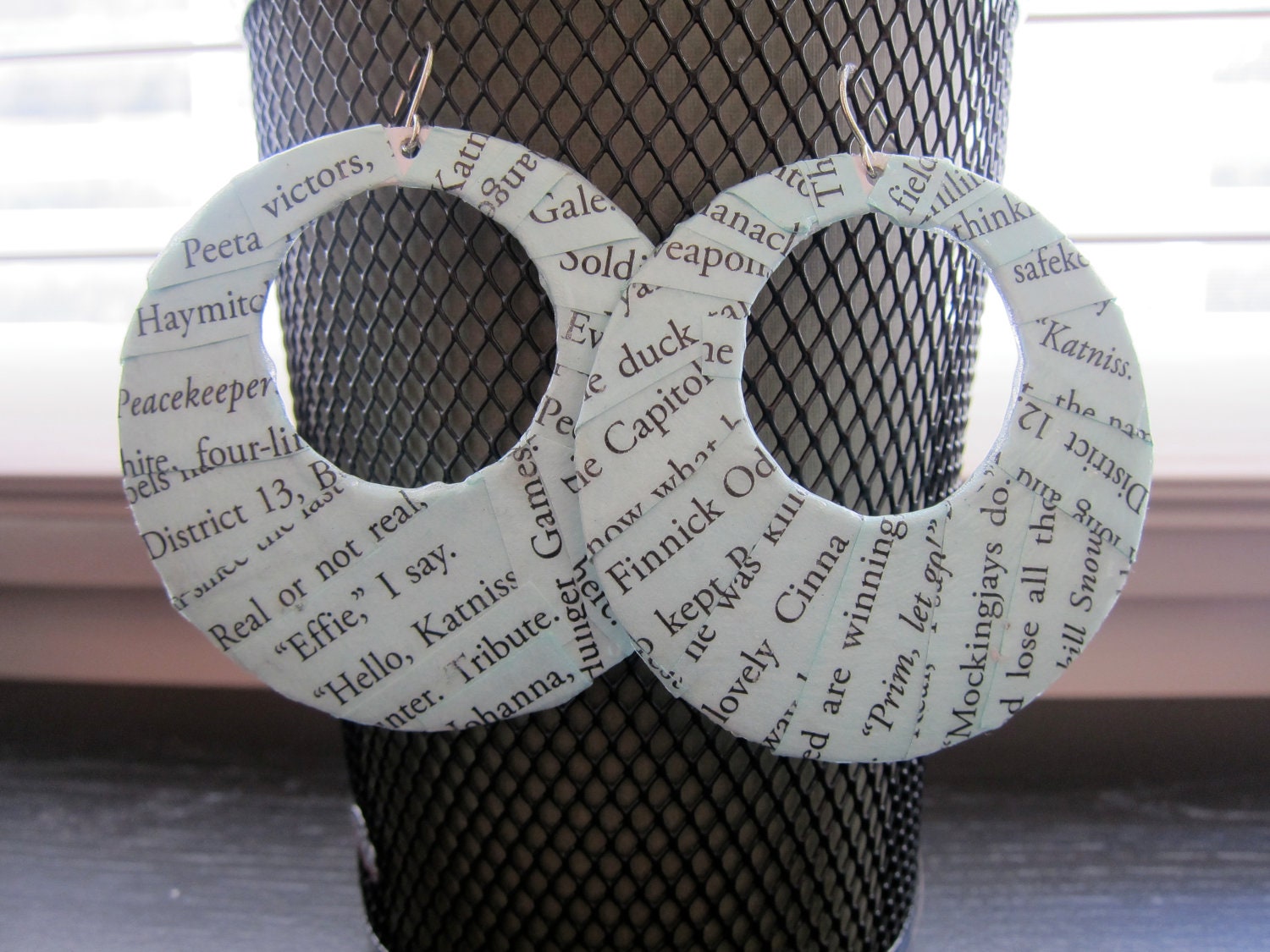 Mockingjay Pages Earrings (Hunger Games)