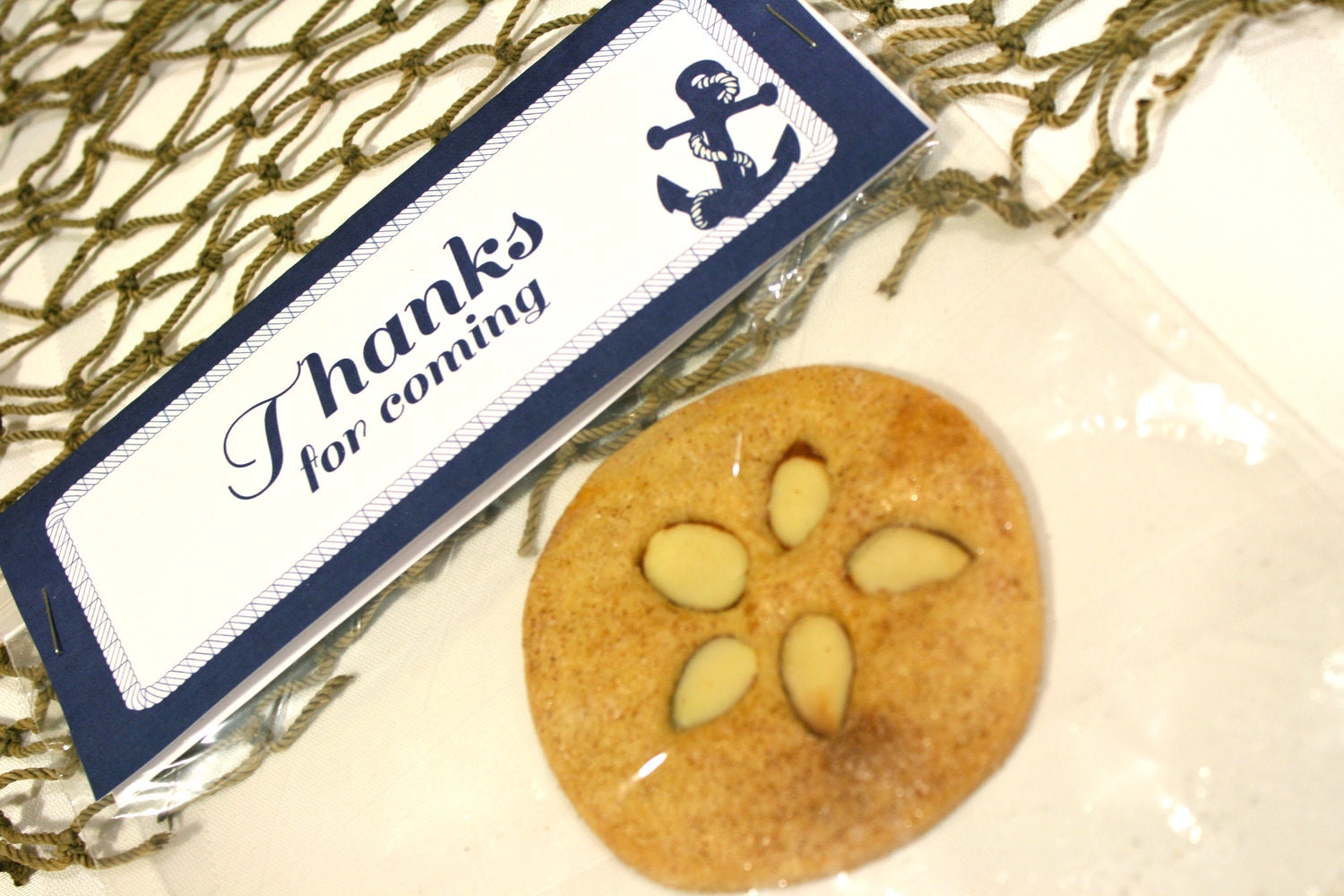 Classy Nautical Party Printable Snack Bag Toppers in Navy