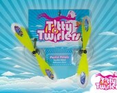Titty Twirlers - Propeller Pasties - Luscious Lemon/Sassy Silver