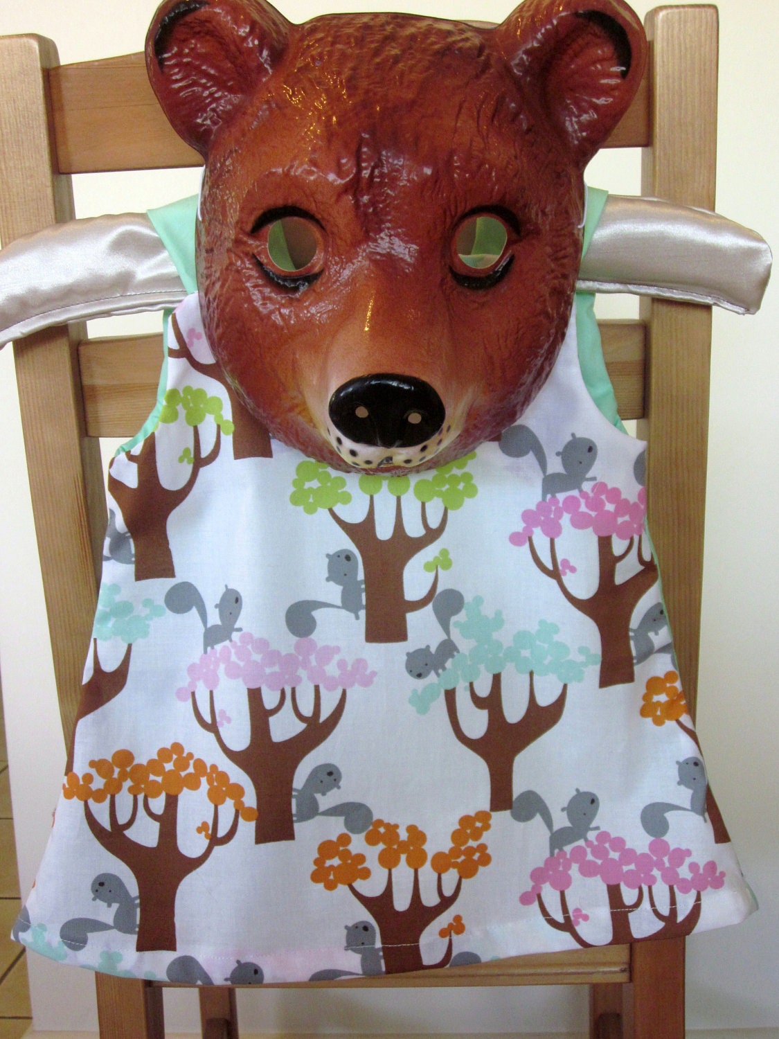 baby girl dress "squirrel me silly"