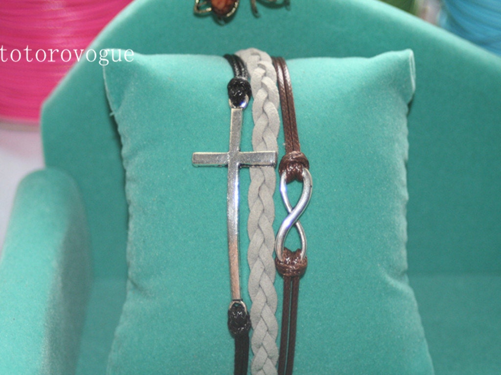 Bracelet karma-bracelet infinity bracelet,cross bracelet braid God's blessing gift for friends for boys girlfriend