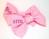 Big Sister/Little Sister Sorority Embroidered Hair Bow