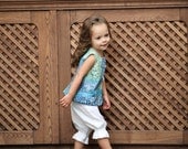 FREE SHIPPINg use coupon code FREESHIP /Girls summer capri T14 white linen ruffles beach birthday baby special occasion wedding