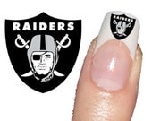 50 Oakland Raiders Decal sticker 2 sizes Adult and Child - Tattoo Nail Art