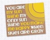 You Are My Sunshine Simple - 8 x 10 - Wall Decoration Digital