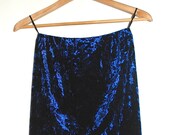 Ink Blue Velvet Skirt