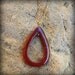 Carnelian Drop Pendant and 14k Gold filled Necklace, Stocking Stuffer, Hostess Gift, Boss's Gift