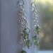 Green Onyx Earrings, Sterling Silver, Dangle Earrings