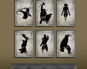 The Avengers Superheroes Iron Man, Hawkeye, Black Widow, Thor, Hulk and Captain America Superheroes A3 Movie Poster Set