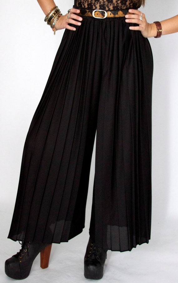 black palazzo pants myntra