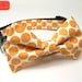 Tangerine Polka Dot Print  Dog Collar with bow tie set  ((Mini,X-Small,Small,Medium ,Large or X-Large Size Bow tie)- Adjustable