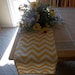 yellow chevron table runner