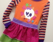 Unique one-of-a-kind upcycled girls boutique clothing and cute custom dresses Halloween fun funky costume