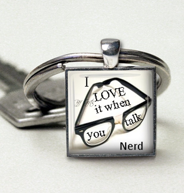 Geek, Nerd,  Handmade, Keychain,Key chain, Key Ring, Geekery, Gift for Guys, Men, Nerds, Geeks, Techie, USA Made, Gift Guide Under 15