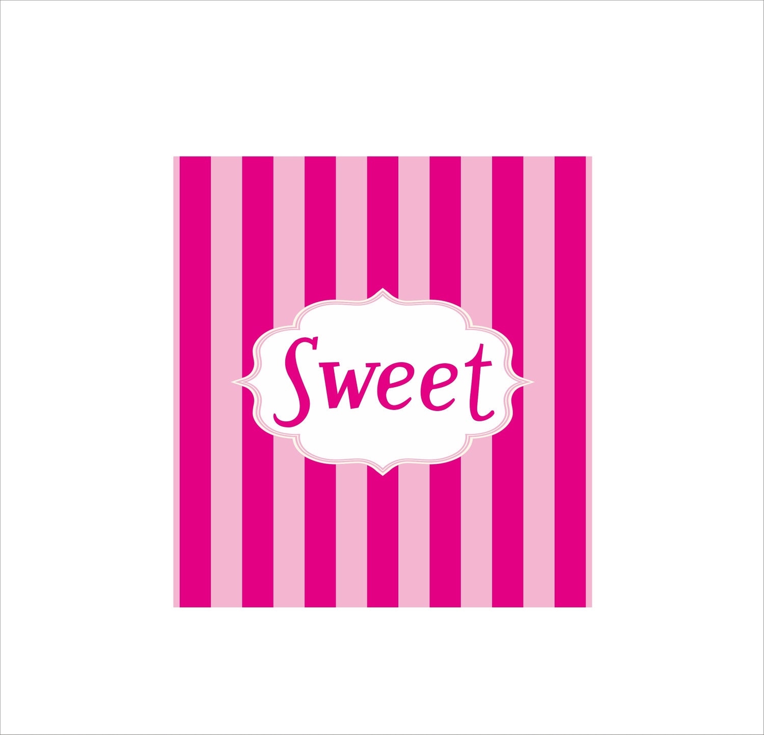 10 x  pink stripe birthday party girls favor Labels Candy Bar Wrappers chocolate bars candy buffet
