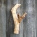 Rust branch wall hanging wooden hook rustic brown shabby chic jewelry organizer rusteam housewares kitchenwares key holder under 25