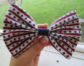 Patriotic America Vintage Hair Bow