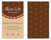 Business Card Calling Card Mommy Card Digital Printable Cute Fun