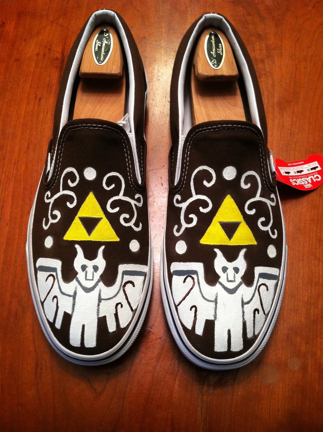 Handpainted The Legend of Zelda The Wind Waker Shield Canvas Shoes