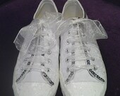 Converse  sneaker handmade Lace bridal shoes