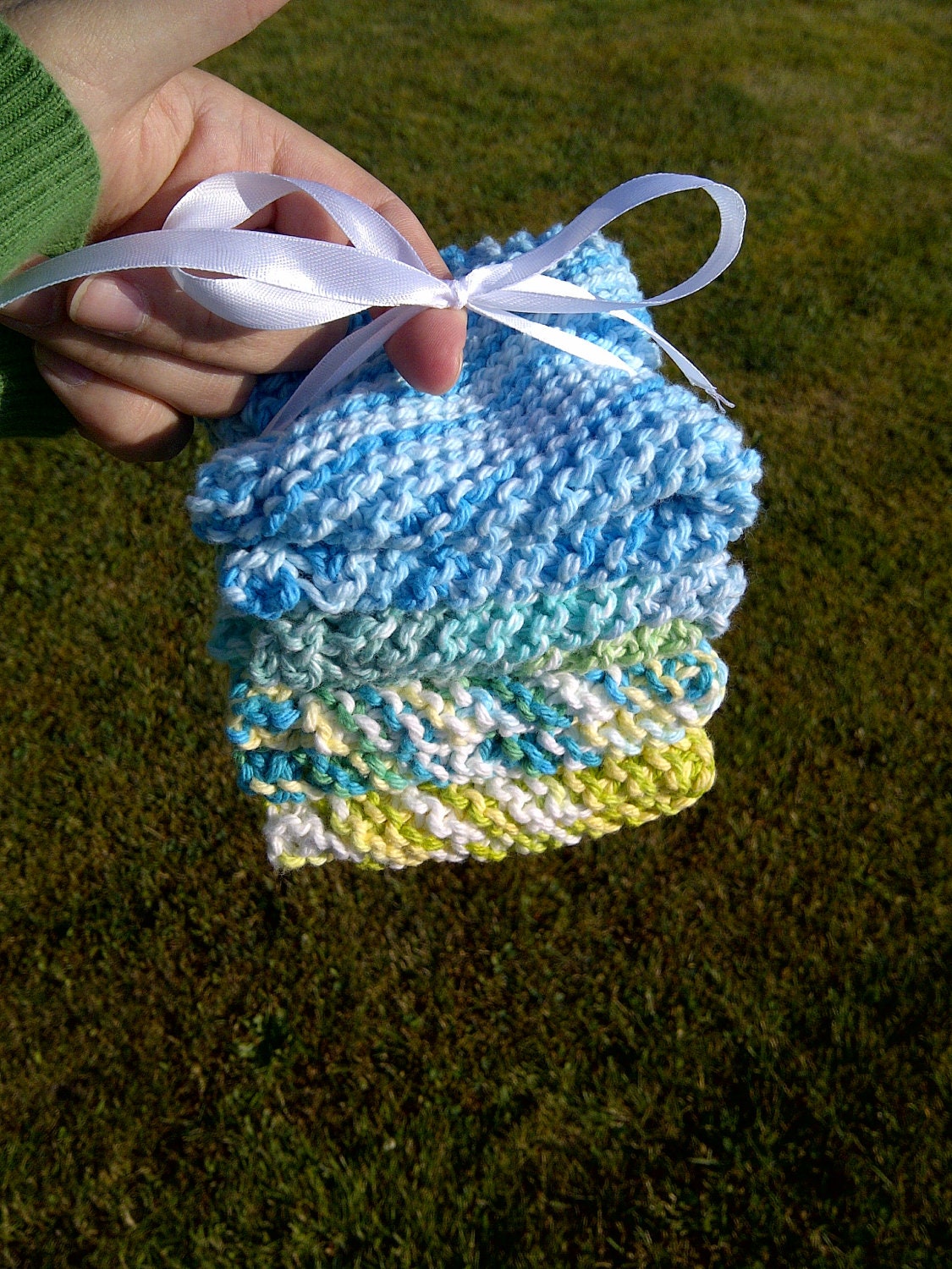 Hand Knit Cotton Dish Cloths