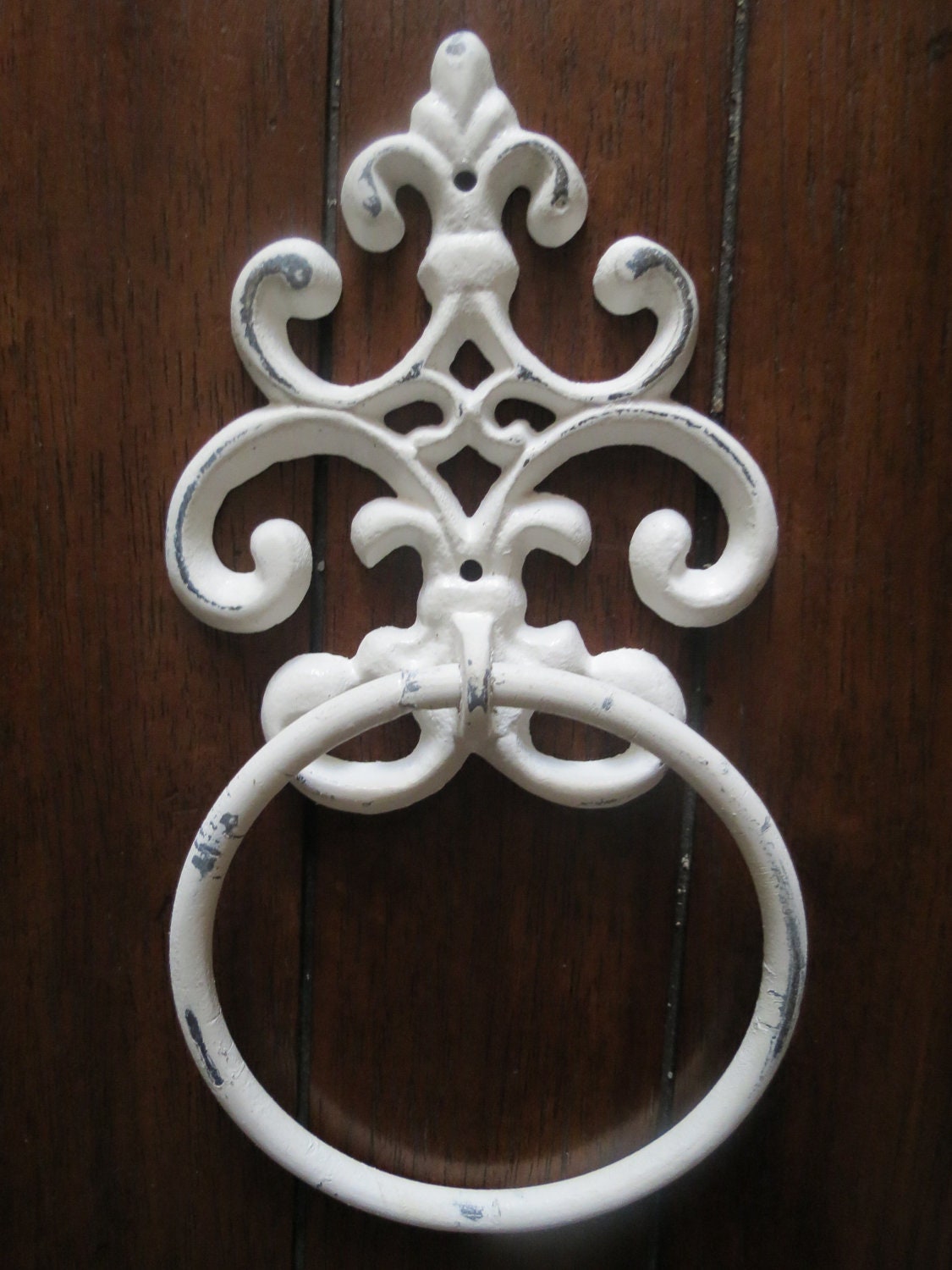 shabby chic towel ring antique white towel by veritasinspired shabby chic towel ring antique white towel by veritasinspired