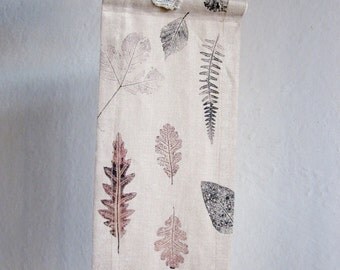 Wall Hanging - Hand stamped fabric, OOAK