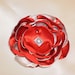 OSU, Gorgeous Handmade Scarlet and Gray Satin Flower, Baby Headband, Girl Barrette, The Ohio State University