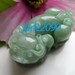 Free Shipping - auspicious Natural Green jade carved Pi Yao jadeite jade Amulet charm Pendant googla2090