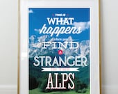 The Big Lebowski, Stranger in the Alps Poster A3 or to fit Ikea Ribba Frame 390 x 290mm