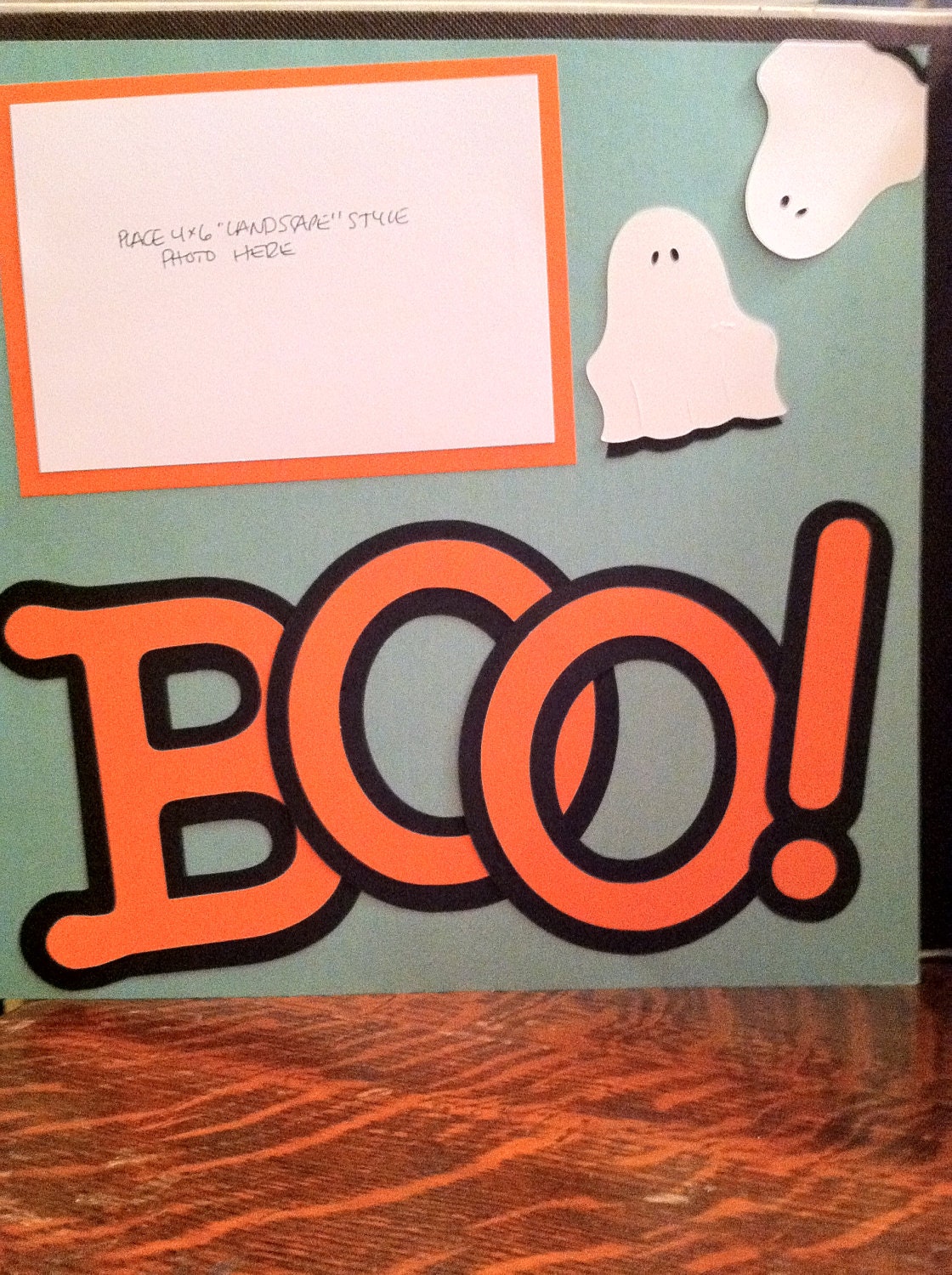 Halloween Boo with Ghosts Premade 12 x 12 Double Page Layout