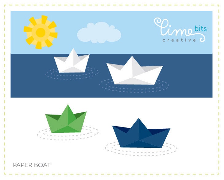 paper boat clipart - photo #11