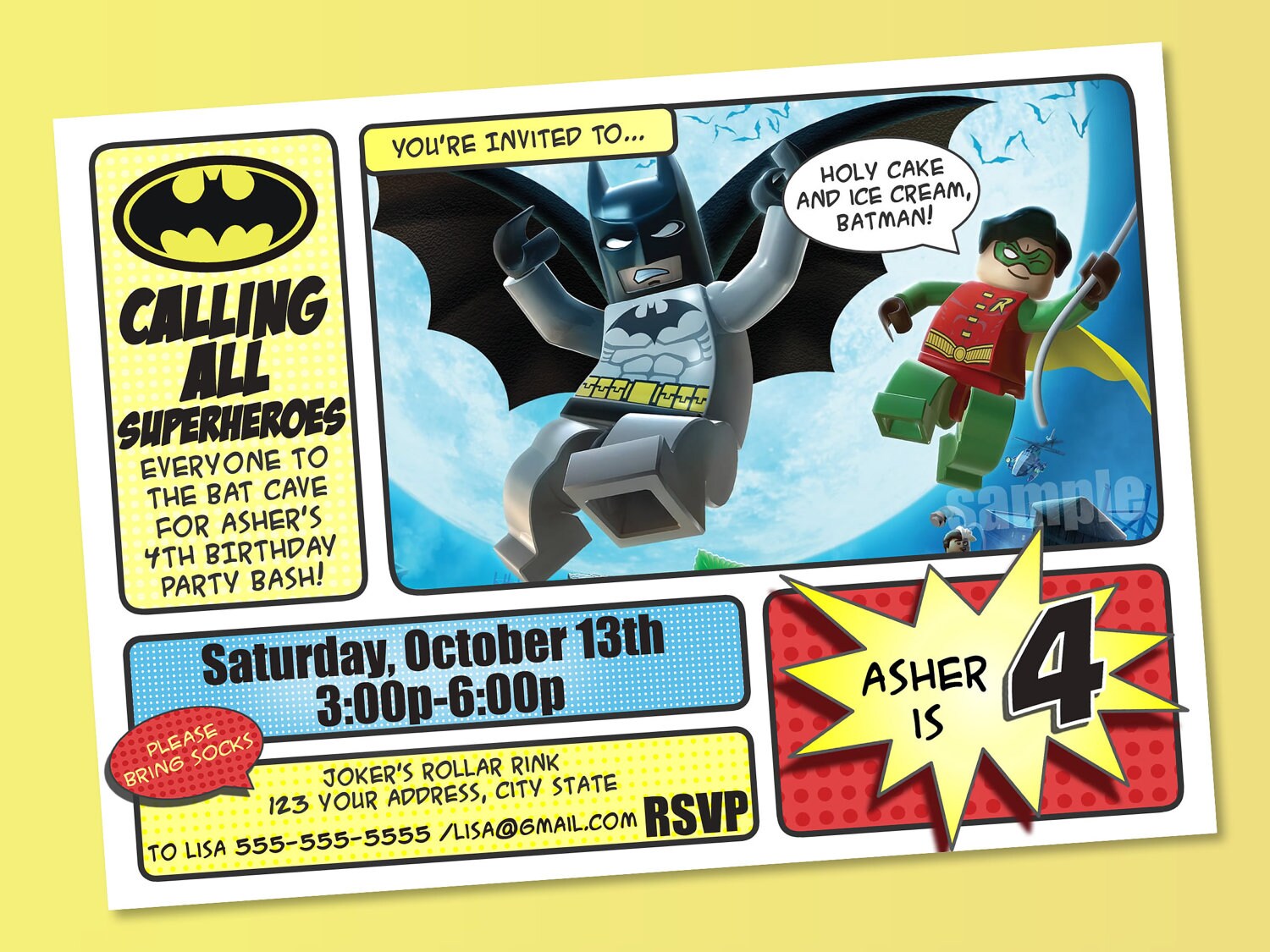 Batman Invitations