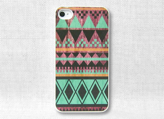 iPhone 4 Case, iPhone Case, iPhone 4S Case, iPhone Case 4/4S - Tribal Wood - 009a