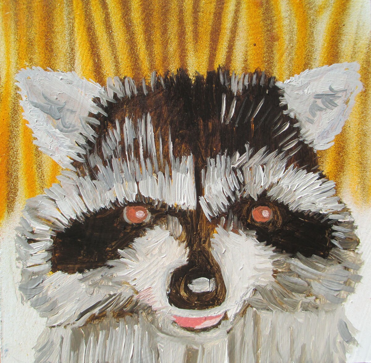 Raccoon Portrait - Original Oil