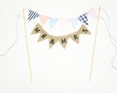 Mr. and Mrs. Bunting Cake Topper - Perfect for Rustic, Barn and Shabby Chic Weddings