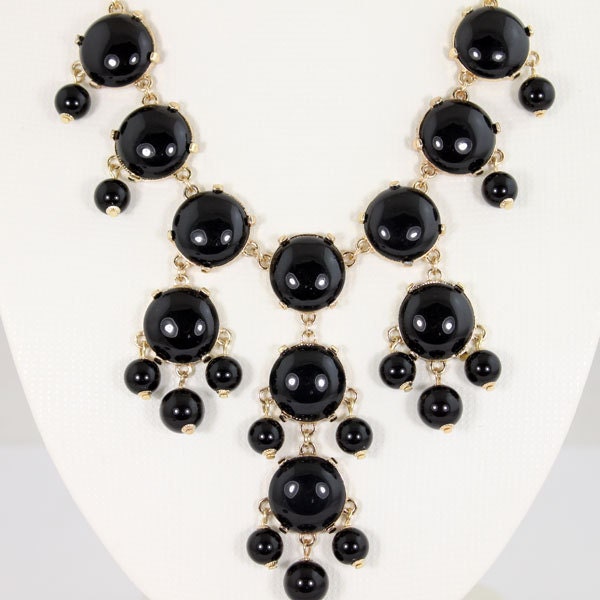 NEW Small Size20mm Black Bubble Necklace,Handmade Bib Necklace,Bubble Jewelry,Wedding Necklace,Statement Necklace-BN064