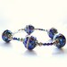 Deep blue cloisonne bracelet, enamel bracelet, royal blue bracelet, old world, antique look