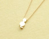 10%SALE)  Shiny Kitten, Cat Pendant, Gold Plated, Necklace