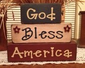 God Bless America / Proud Army Family Stacker blocks
