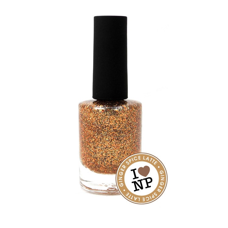 Ginger Spice Latte - Gold, Caramel, Copper Glitter Winter Nail Polish (LIMITED EDITION)