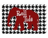 Alabama Houndstooth, Roll Tide Tray Personalized Tray, Personalized Melamine Tray Black Friday Cyber Monday