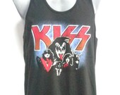 KISS ROCK BAND  Women Singlet Tank Top Rock T-Shirt  Size M