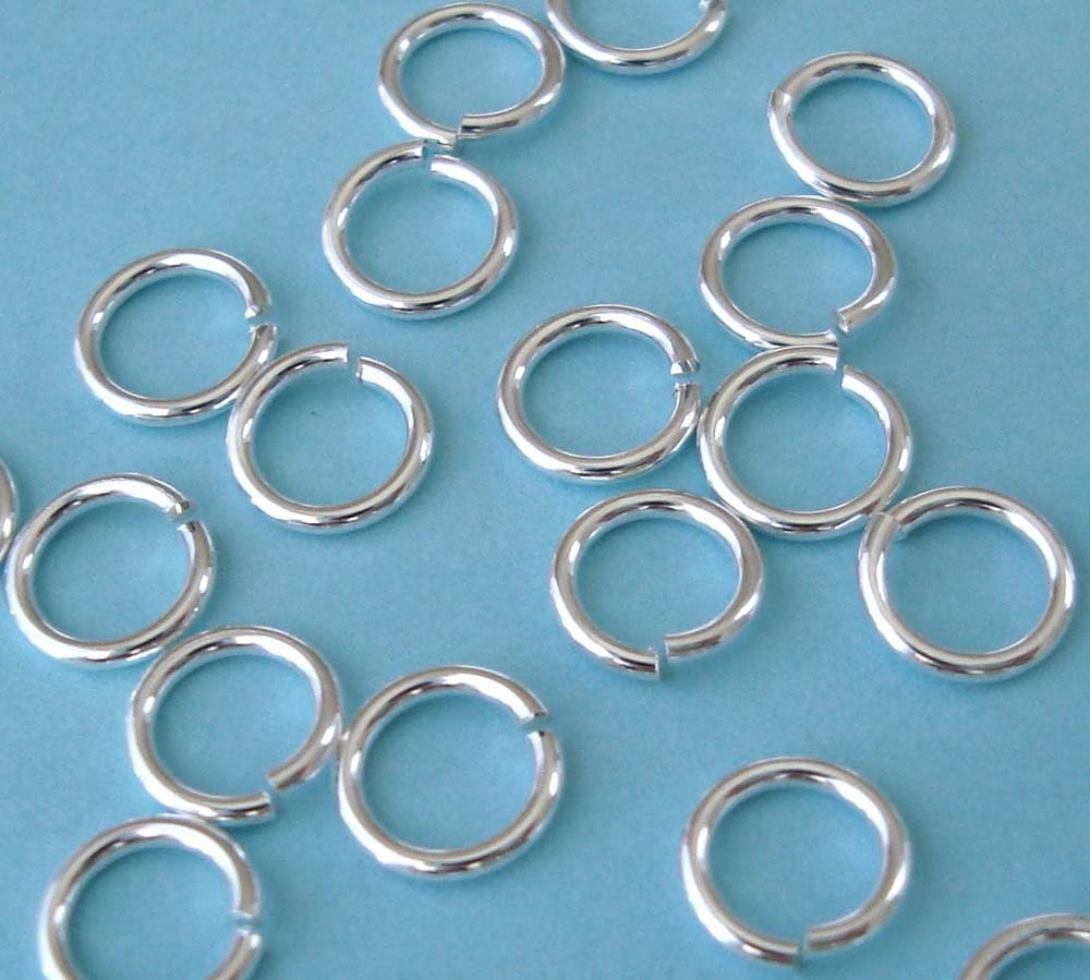 40x 6mm 925 sterling silver Round O open jump ring charm connector 19.5 gauge R06s