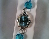 Aqua blue beaded watch - Affordable Jewelry - Gift For Her - Beaded Jewelry - Blue Watch - Watch Bracelet - Handmade - Womens watch