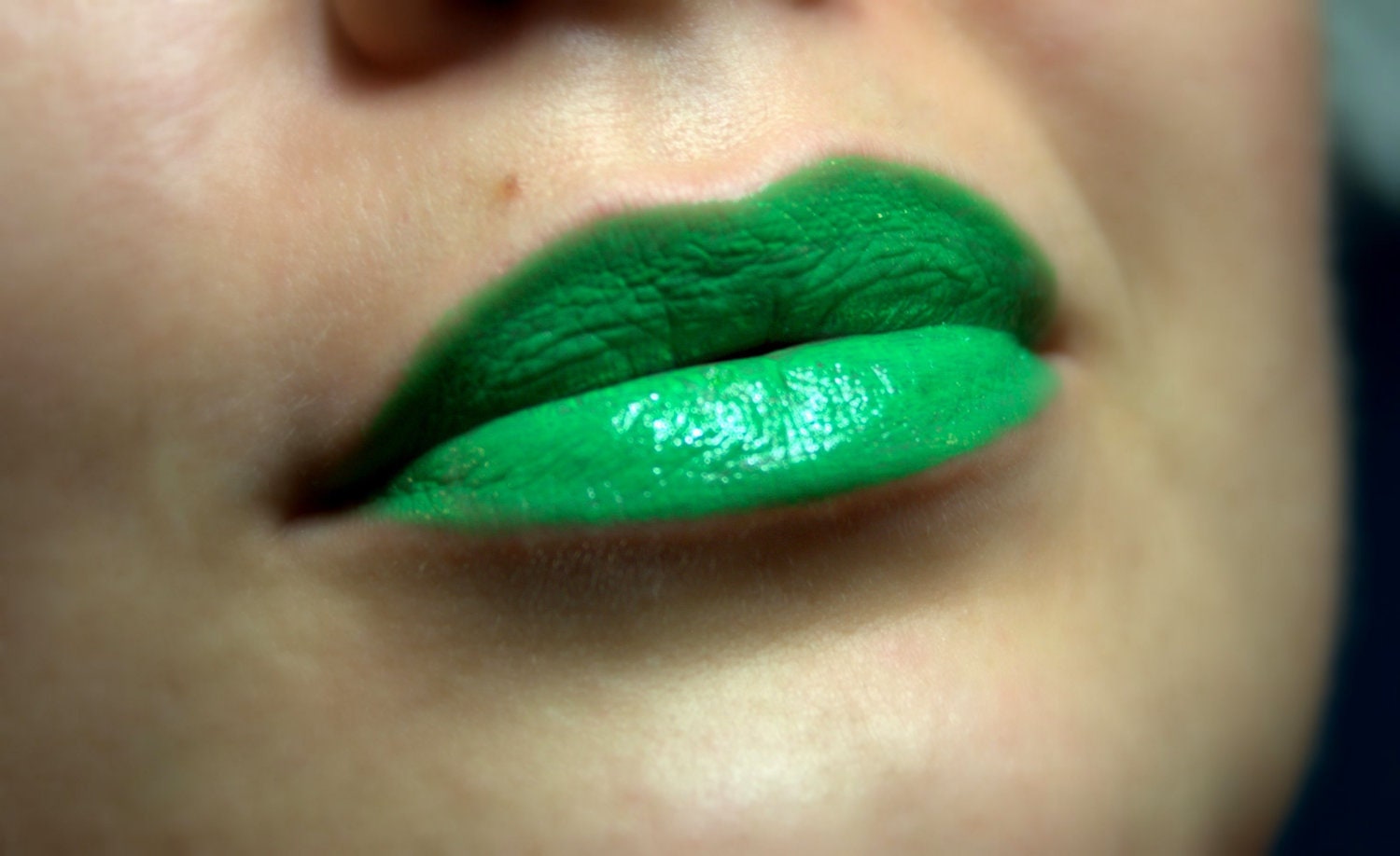 Bright Green Lipstick Nourishing Go Green All by FierceMagenta